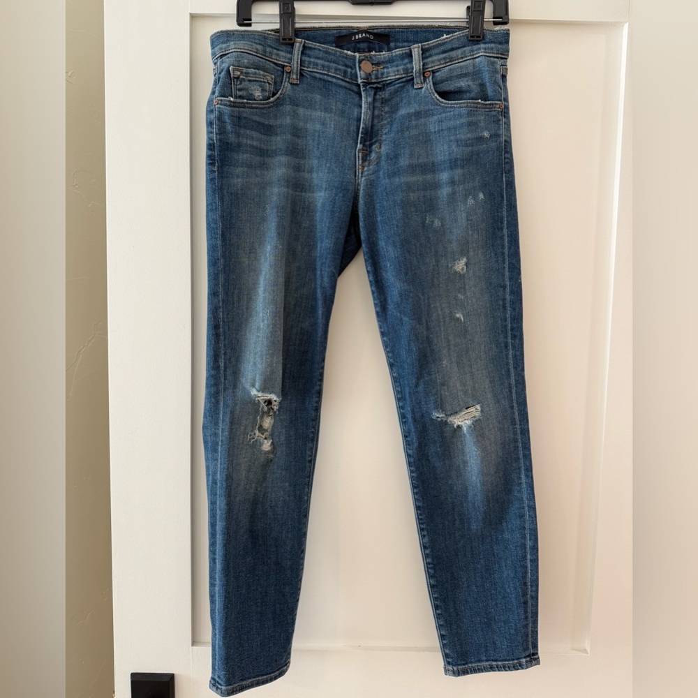 J Brand Cropped Mischief Women's Distressed Jeans Size 28